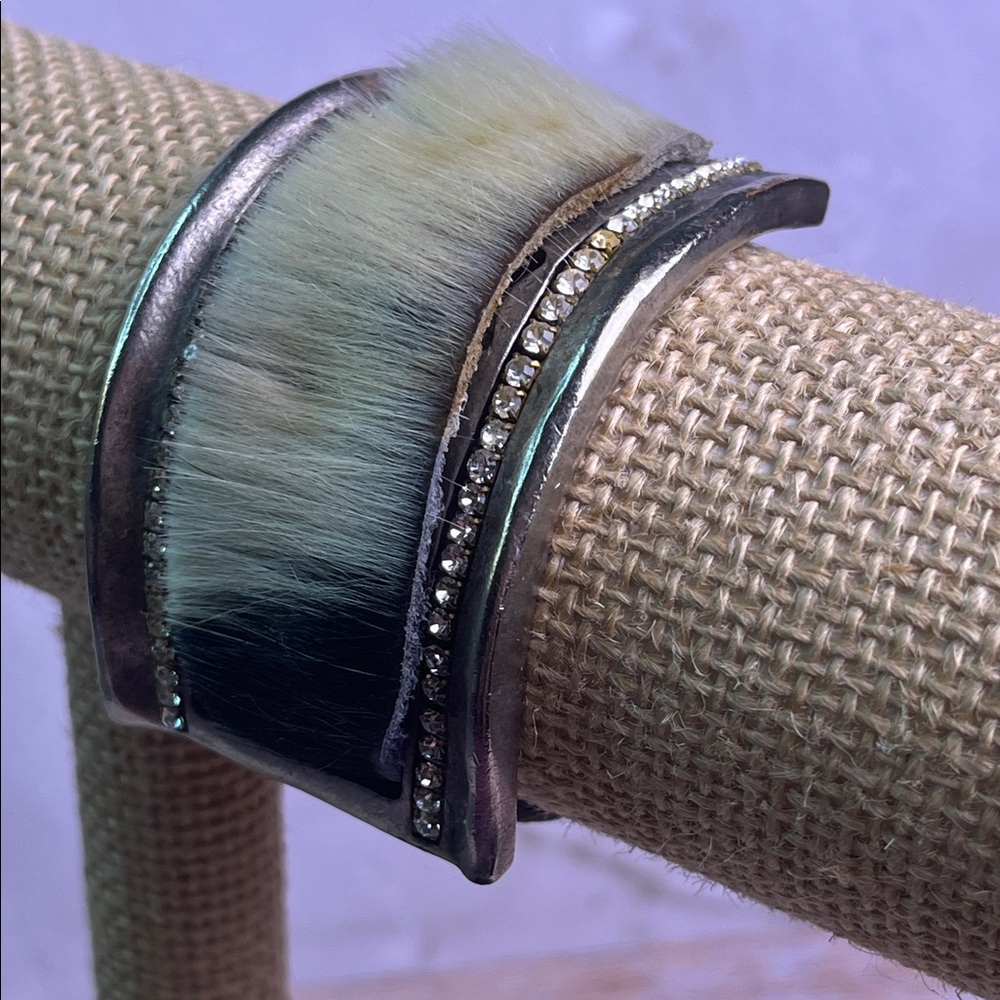 Loll-Le-Gaggin Bracelet horse hair and rhinestones - Picture 3 of 7